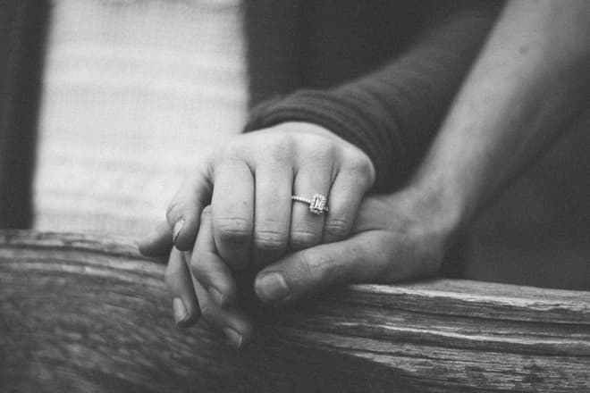 Hands with a ring